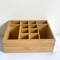 Custom Multi-Purpose Compact Bamboo Desktop Organizer Storage Box for Jewelry & Cosmetics