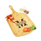 Double Sided 24X15 Inch Bamboo Pizza Chopping Board Pizza Peel