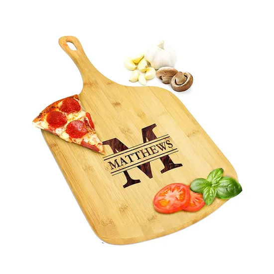 Double Sided 24X15 Inch Bamboo Pizza Chopping Board Pizza Peel