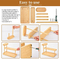 Wooden Desktop Storage Rack Bamboo Desk Organizer for Cosmetics