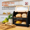 Double Large Bamboo Bread Storage Box with Cutting Board for Kitchen