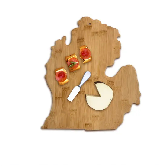 Custom Bamboo Serving Board with Slate Shape Design for Fruits