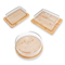 Bamboo Butter Stand Cake Stand Butter Tray with Transparent Lid