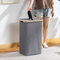 Large Capacity 100L Dust - Proof Foldable Cloth Storage Basket with Bamboo Handle