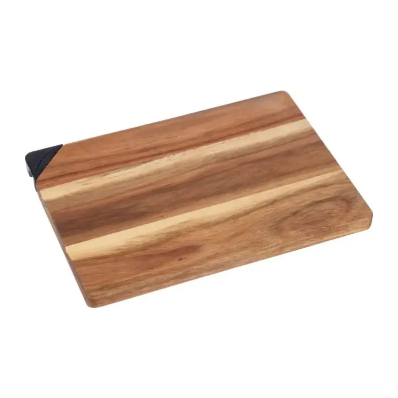 Long Acacia Wood Fruit Cutting Board with Sharpener