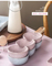 Elegant 3-Piece Ceramic Bowl Set with Wooden Handles for Snacks