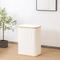 Modern Simple Dustproof and Covered Bamboo Fabric Laundry Basket for Storage