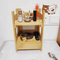 Double-Layer Bamboo Storage Rack Storage Organizer Shelf for Cosmetics / Jewelry