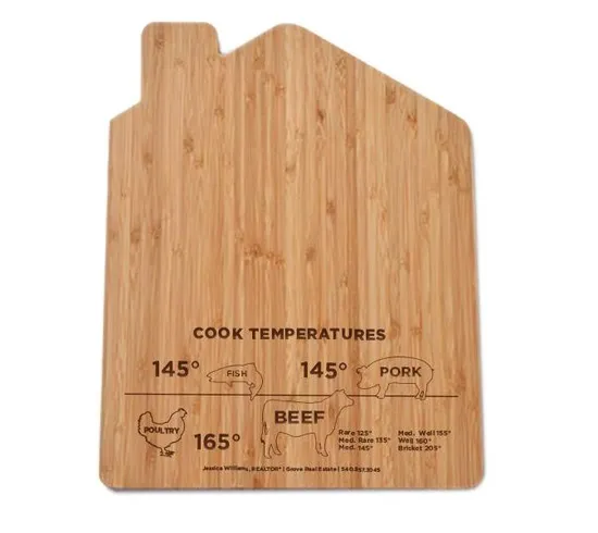 Unique House-Shaped Bamboo Cutting Board Perfect for Gifting