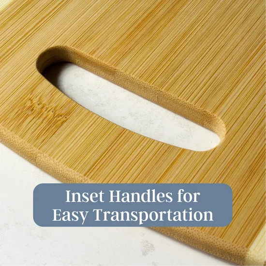 Premium 2-Piece Bamboo Cutting Board Set for Culinary Enthusiasts