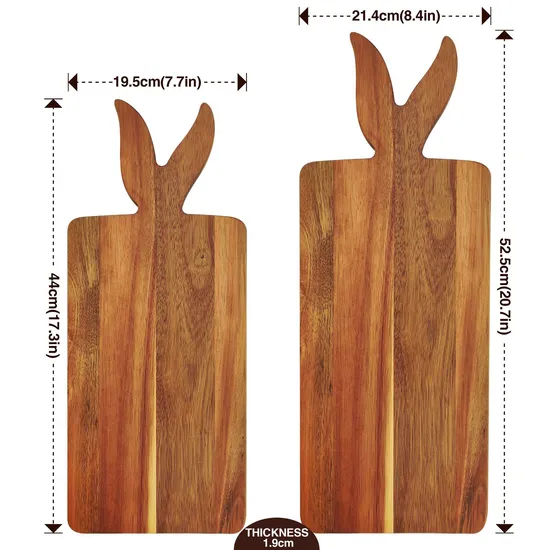 Premium Non-Slip Acacia Wood Cheese Board and Serving Set