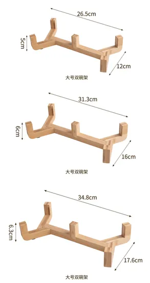 Wholesale Nordic Pet Supplies Ceramic Cat Food Water Bowl Pet Bowl with Bamboo Wooden Stand