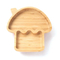 House Shape Non-Toxic Natural Bamboo Baby Plate with Suction