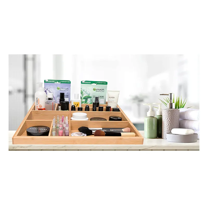 Desktop Bamboo Storage Organizer Storage Box for Office