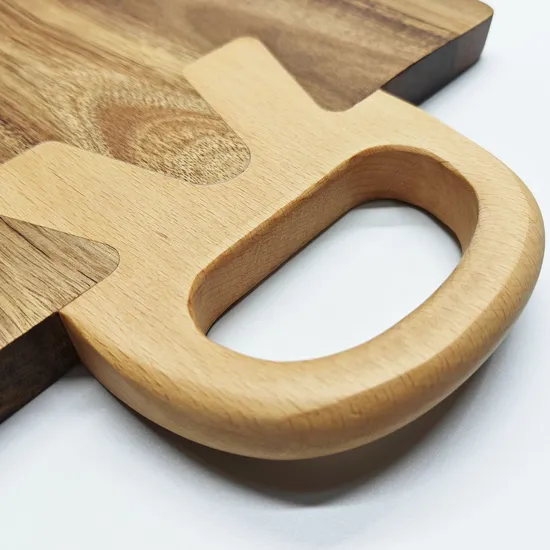 Extra Large Acacia Wood Reversible Serving and Chopping Board with Handle