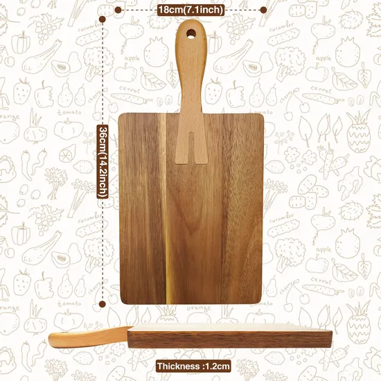 Premium Acacia Wood Cutting and Serving Board for Culinary Enthusiasts