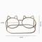 Ceramic Cat Bowl Dog Bowls with Cat Shape Metal Shelf