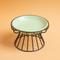 Metal High-Foot Neck-Protecting Ceramic Pet Water Bowl for Cats and Dogs