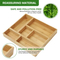 5 - Piece Bamboo Drawer Organizer Set Bamboo Storage Box for Bathroom, Kitchen & Office