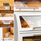 Wholesale 2 Layer White Bamboo Storage Bin for Kitchen Countertop