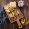 Personalized Acacia Wood Charcuterie Board Cheese Board with Handles and 4 Knives