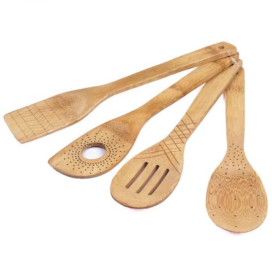 Personalize Engraved Bamboo Spatula and Spoons for Cooking