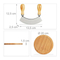 Half Moon Knife and 20 Cm Bamboo Wood Board with Double Blade Steel Herb Chopper
