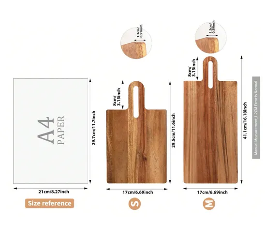 Wood Food Serving Board for Entertaining