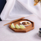 Octagon Shape Ebony Wood Serving Tray Set for Kitchen