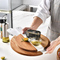 Paddle Shape Acacia Wood Marble Charcuterie Board with Handle