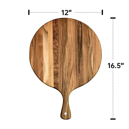 Hot Selling Round Acacia Serving Board for Pizza Fruit Charcuterie