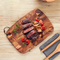 Custom End Grain Wood Cutting Board with Leather Rope