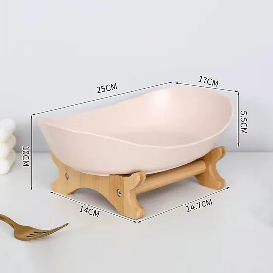 Bamboo Storage Basket with Display Shelf for Fruit, Candy, Bread