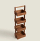 Versatile 4-Tier Floor Standing Acacia Wood Storage Rack for Bathroom and Living Room