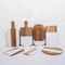 Rectangle Marble and Wood Serving Board for Steak Fruit