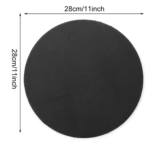 Round Shape Slate Serving Board for Snack / Cheese / Meat