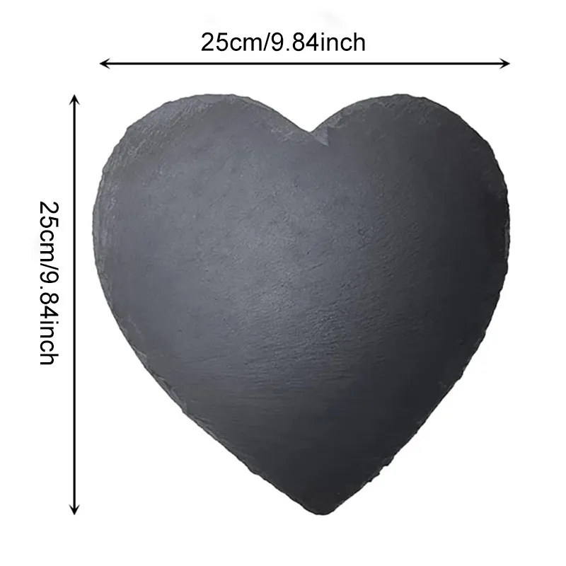 Heart Shape Slate Cheese Board for Christmas Gift