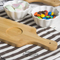 3 - Piece Set of Ceramic Serving Dishes on a Handled Bamboo Serving Tray for Sauce