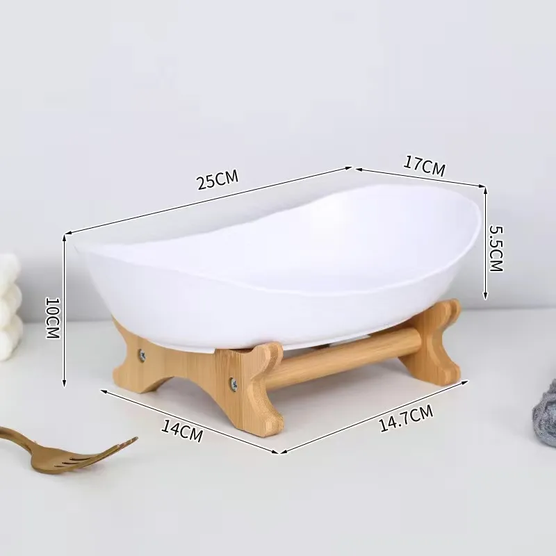 2 - Tier Ceramic Kitchen Counter Fruit Basket for Bread, Vegetable Storage &amp; Fruit Display