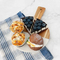 Round Shape Acacia Wood and Marble Charcuterie Board with Handle