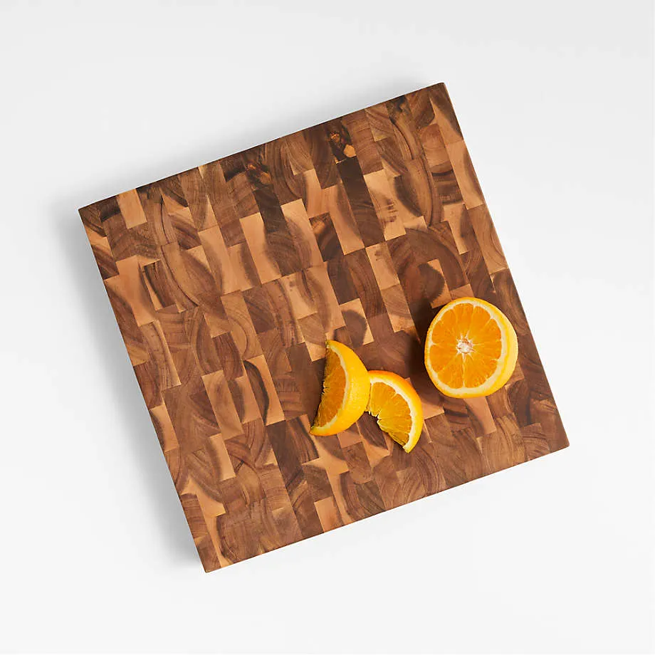 Wholesale Kitchen End Grain Wood Chopping Board Wood Cutting Board with Juice Groove