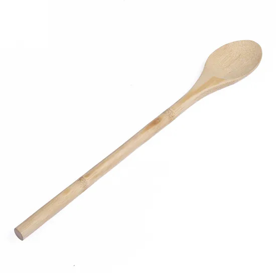 Long and Round Handle Bamboo Coffee Spoon