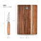 Rectangle Acacia Wood Cutting Board with Knife Set