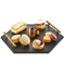 Hexagon Shape Black Slate Serving Board / Tray / Plate with Metal Handle