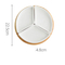 Round Wooden Tray with 3 Divived Ceramic Dishes for Appetizer / Snack / Desser