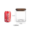 Clear Decorative Glass Organizer Bottle Canister Pantry Jar with Air Tight Wooden Lid