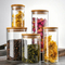 Wholesale High Borosilicate Glass Food Storage Jar with Bamboo Lid