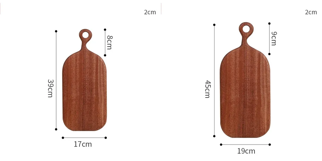 Heavy Duty Ebony Wood Cheese Board Set of 2