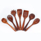 Hot Selling Teak Wood Kitchen Utensil Set Cooking Tools with Spoon Rest and Holder