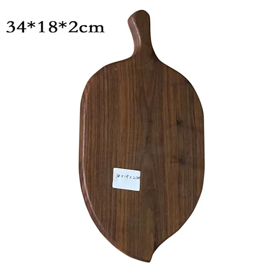 Leaf Shape Walnut Wood Serving Board for Cheese / Charcuterie / Snack